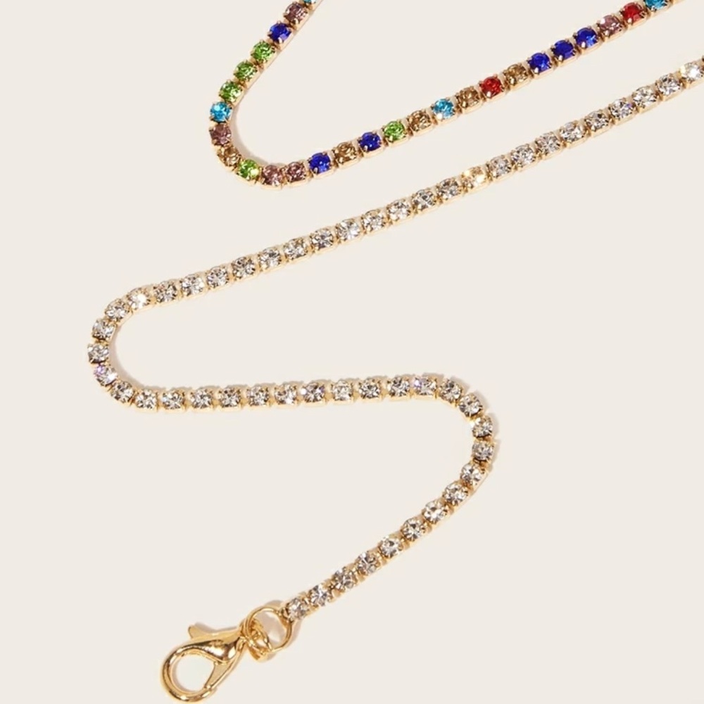 3/$30 💛 2Pc Rhinestone Anklet - Picture 3 of 4
